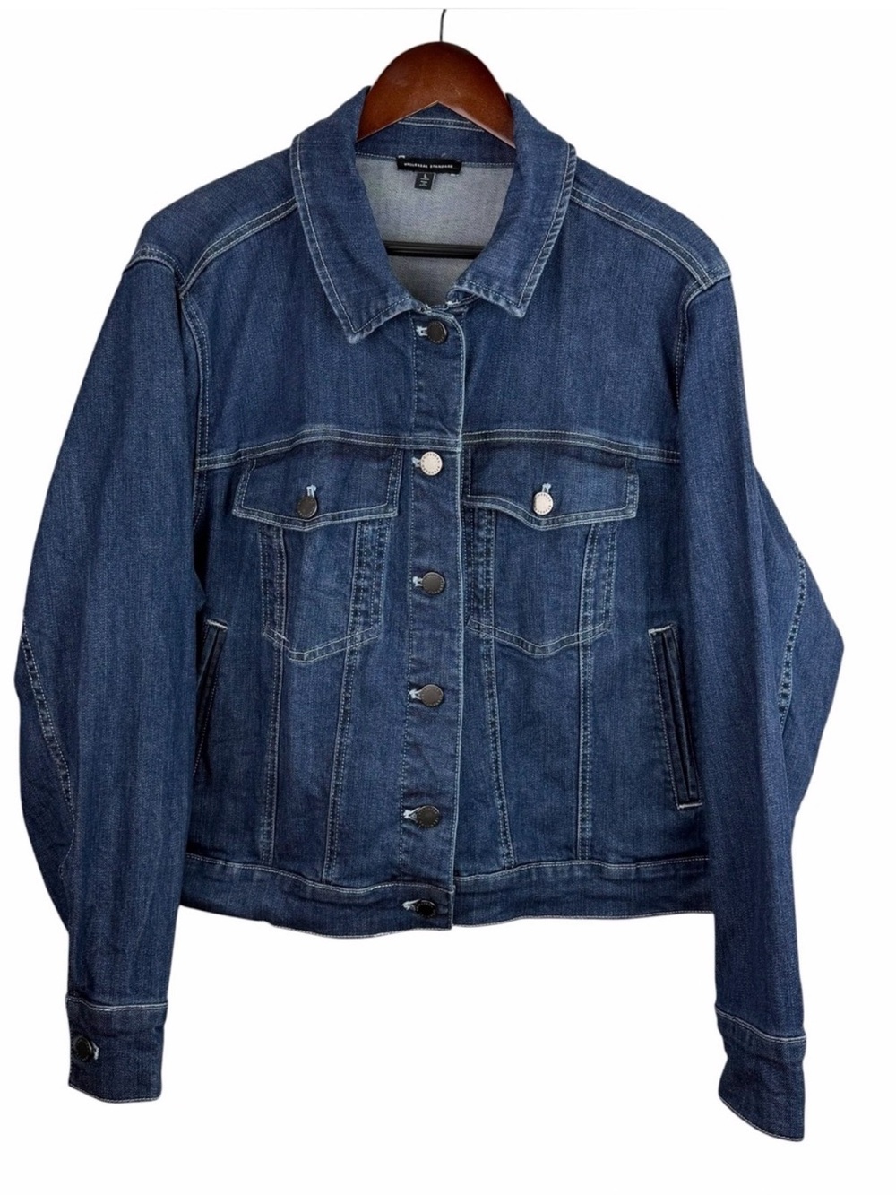 Universal Standard | Kelsey Dark Blue Indigo Denim Jean Jacket